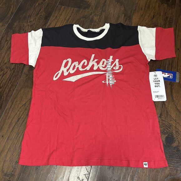NWT Houston Rockets ‘47 Shirt Women’s Medium Racer Red NBA - Picture 1 of 7